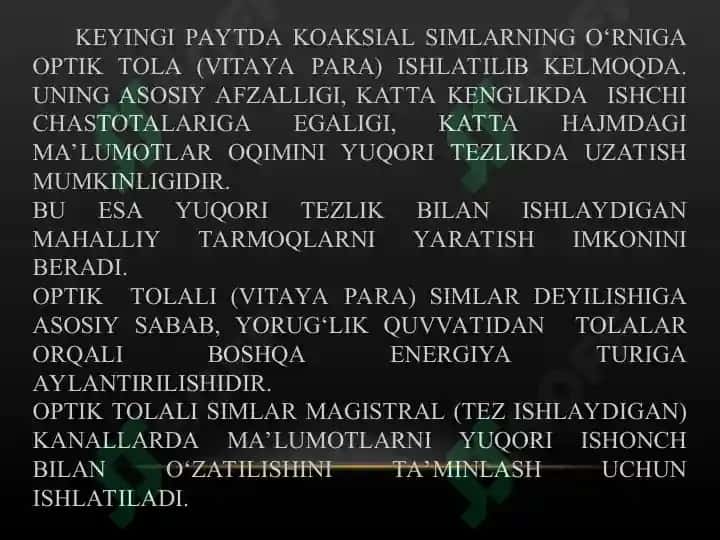 Tarmoq turlari 8