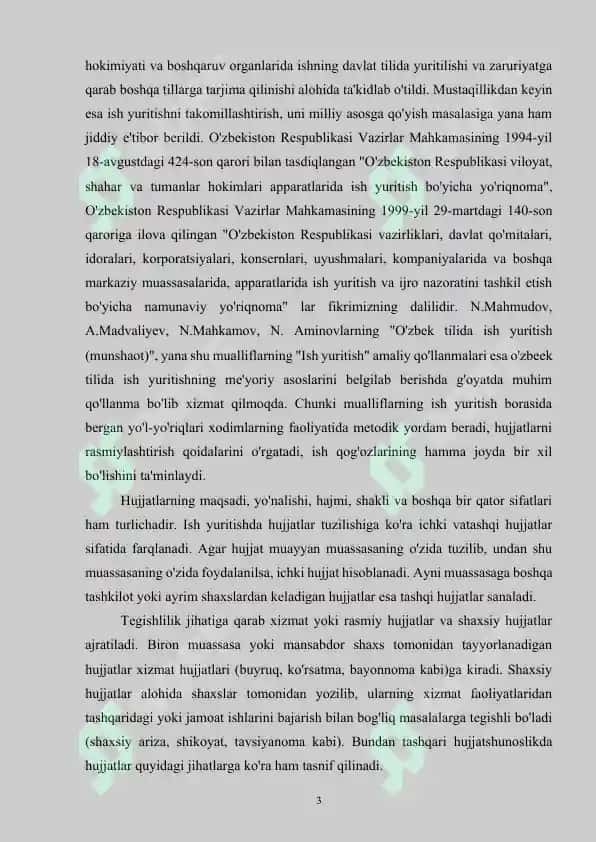 Ish yuritish asoslari 3