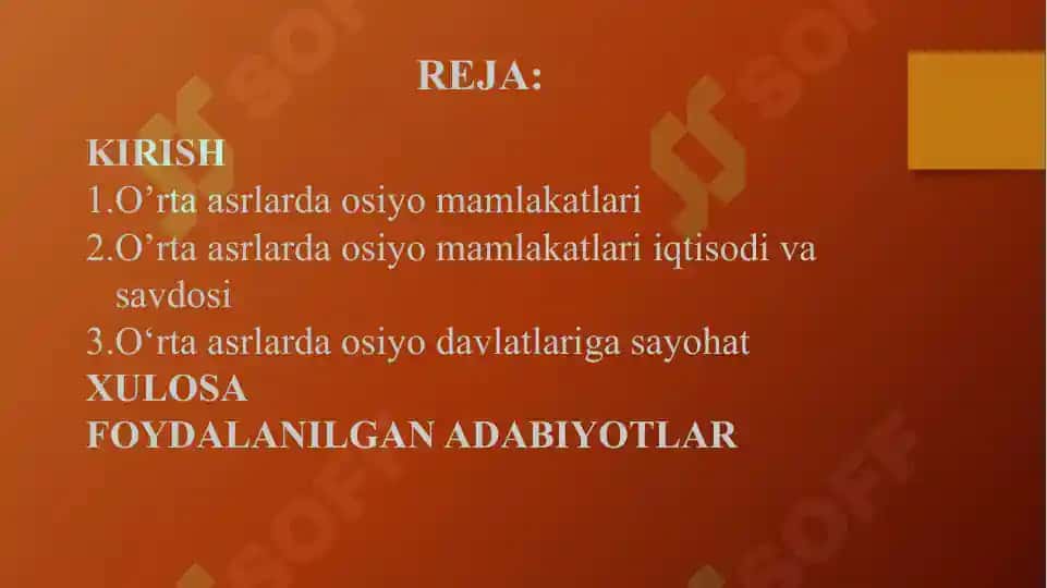 O‘rta asrlarda Osiyo davlatlariga sayohat 2