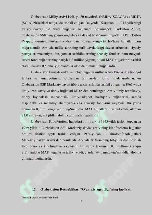 O‘ZBEKISTON RESPUBLIKASI “O‘ZARXIV AGENTLIGI”NING YEVROOSIYO HUDUDIY BO'LIMIGA A’ZO BO‘LISHI VA YEVROOSIYODAGI ARXIV KENGASHI YIG‘ILISHLARIDAGI ISHTIROKLARI 4