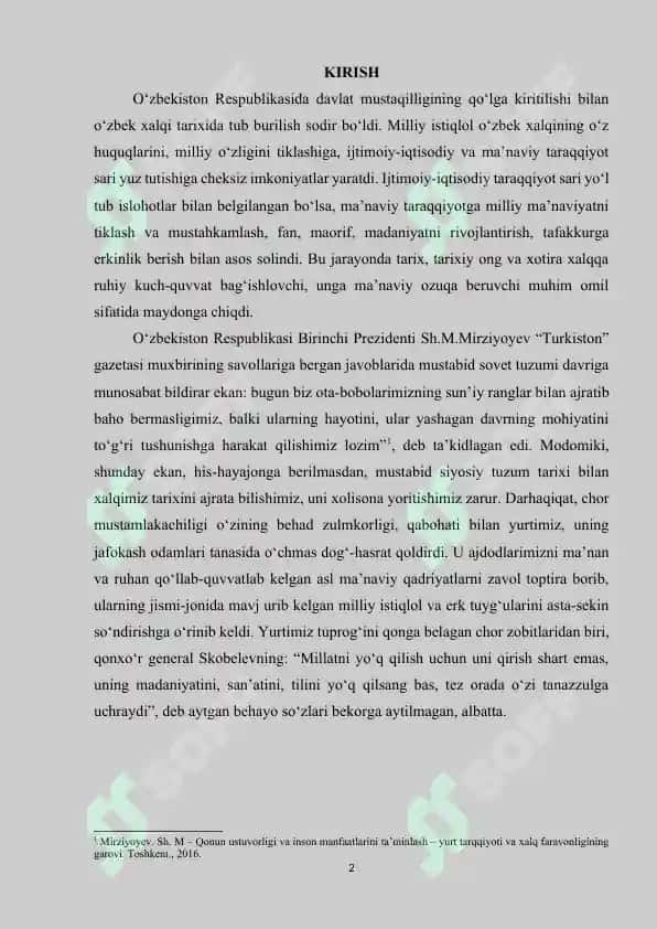 O‘zbekiston Respublikasi Milliy Arxiv fondining hujjatlari bilan ishlash tartibi va uni boshqarish 2