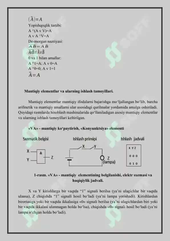 Mantiqiy VA elementini tranzistor orqali tushuntirish 3