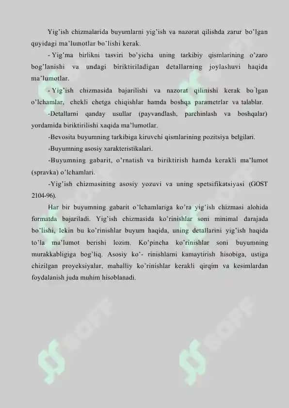 Yig’ish chizmalari Detalning asliga qarab eskiz chizish 4