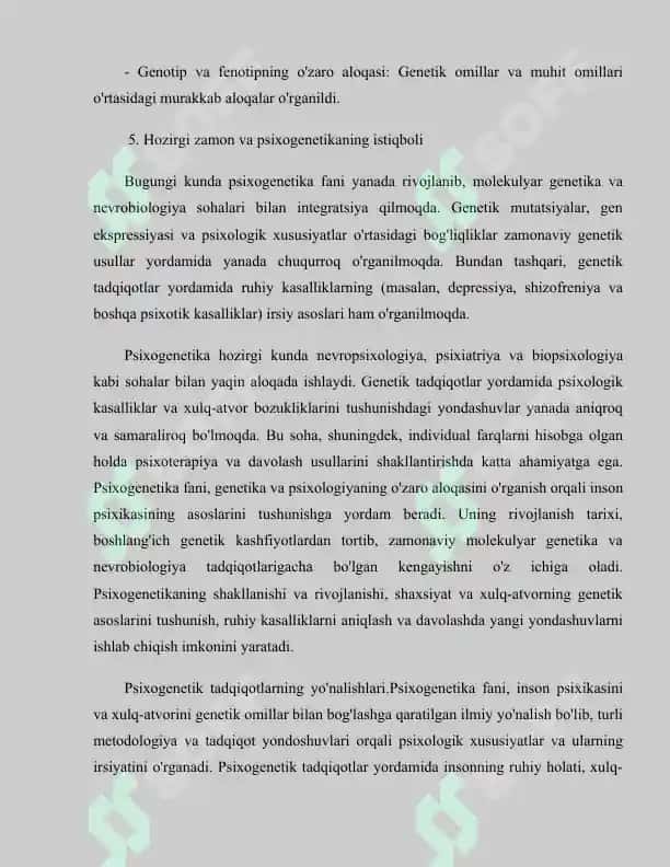 Psixogenetika fanining predmeti, vazifalari va ahamiyati 4