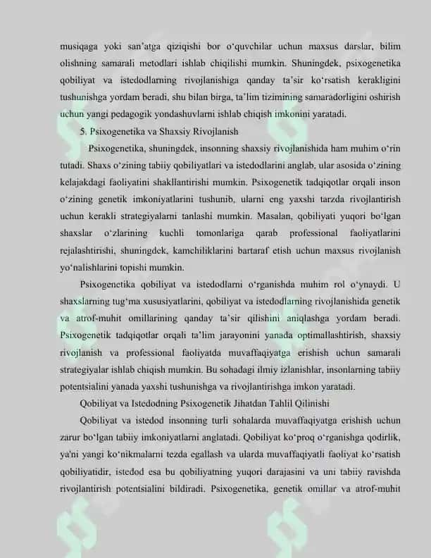 QOBILIYAT VA ISTEDOD PSIXOGENETIKASI 4