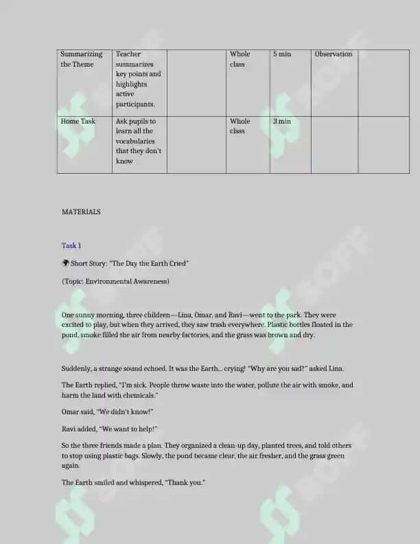 environment lesson plan 3