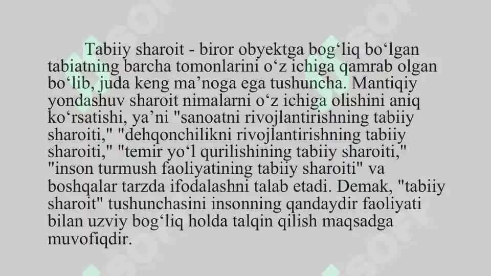 O‘zbekiston tabiiy sharoiti va resurslarini iqtisodiy geografik baholash 2