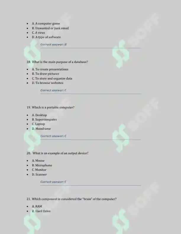 Information Technology (IT) - Multiple Choice Questions (Full Set) 5