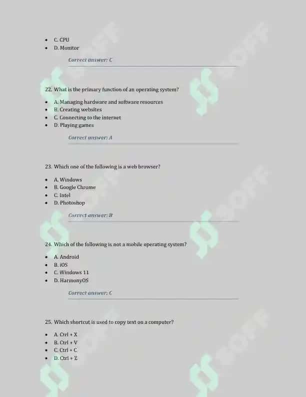 Information Technology (IT) - Multiple Choice Questions (Full Set) 6