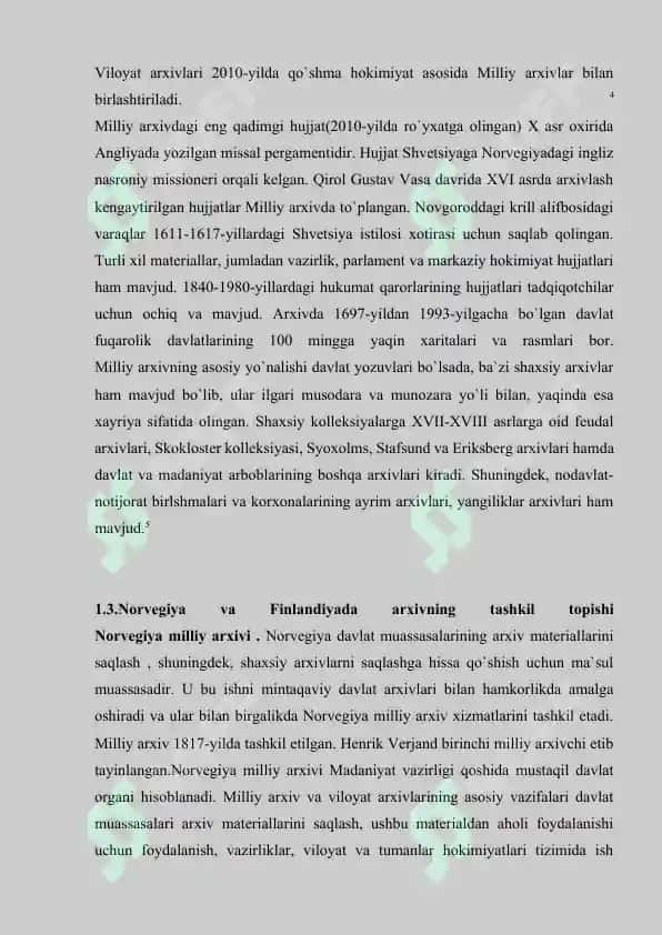SKANDINAVIYA DAVLATLARIDA ARXIVLAR FAOLIYATI TARIXI (QADIMDAN TO HOZIRGACHA) 7