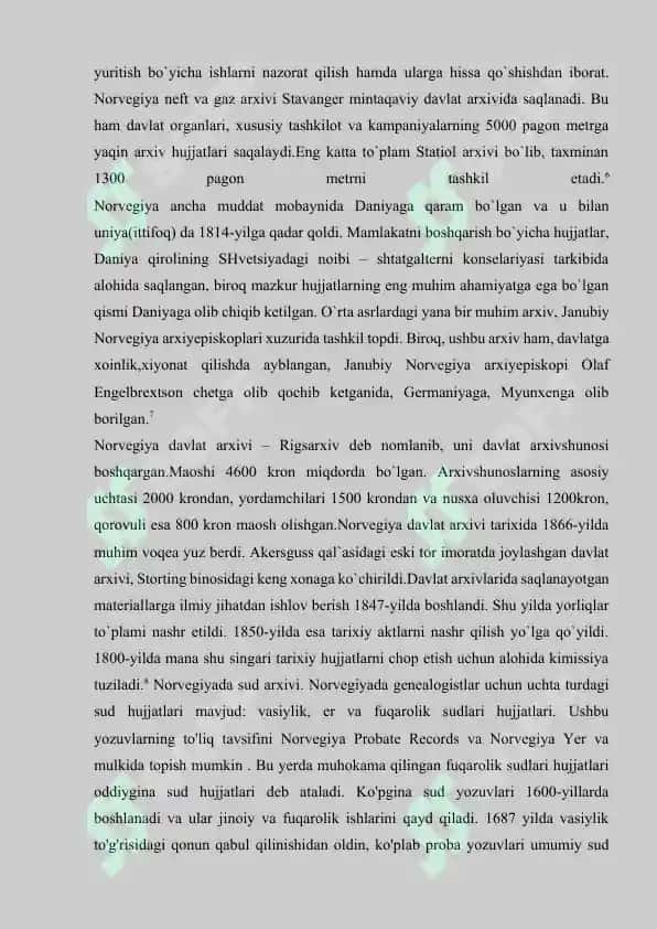 SKANDINAVIYA DAVLATLARIDA ARXIVLAR FAOLIYATI TARIXI (QADIMDAN TO HOZIRGACHA) 8