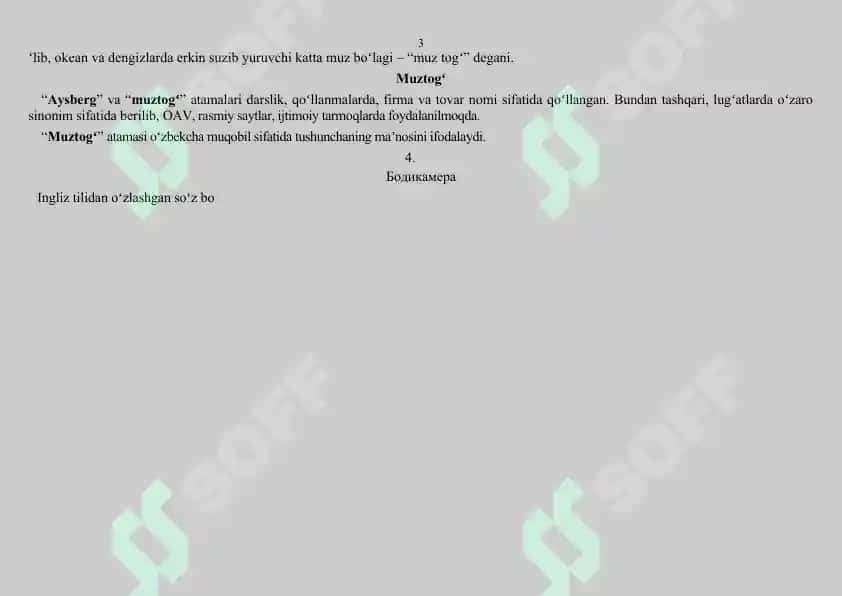 O'zbek tiliga kiritilgan yangi atamalar 3
