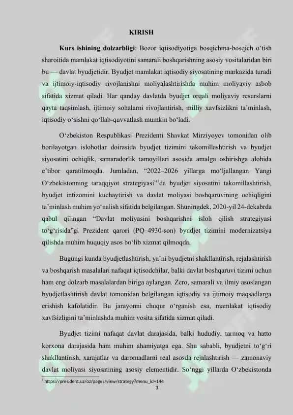 Byudjetlashtirish va byudjeti mohiyati va uni shakllantirish 3