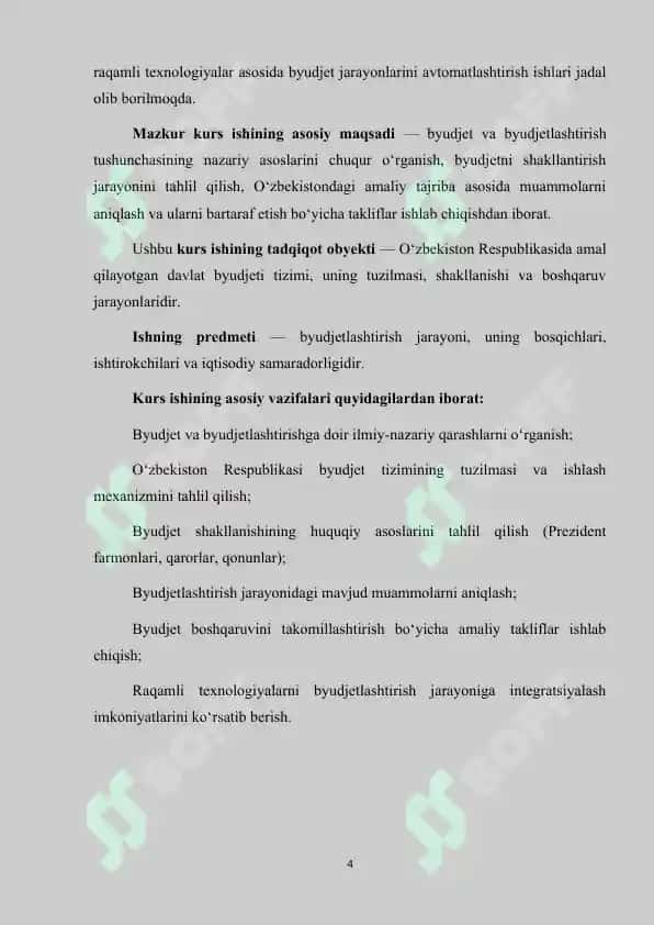 Byudjetlashtirish va byudjeti mohiyati va uni shakllantirish 4