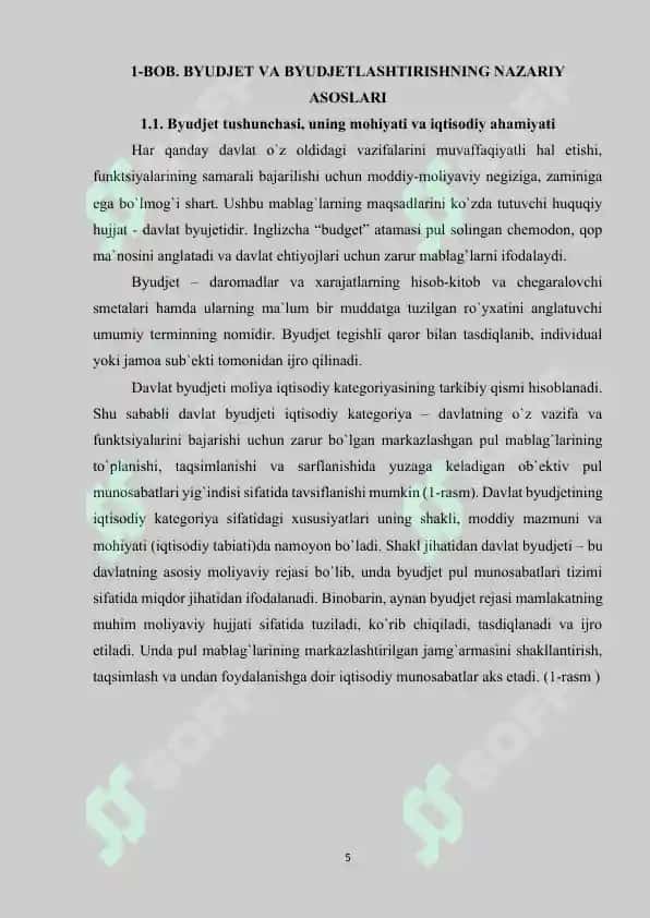 Byudjetlashtirish va byudjeti mohiyati va uni shakllantirish 5