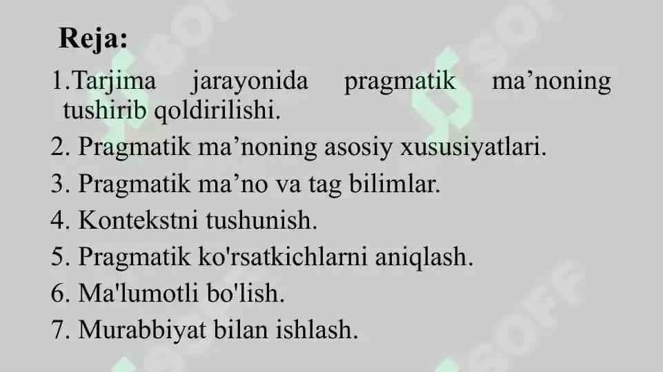 Tarjimada jarayonida pragmatik ma'noning tushirib qoldirilishi 2