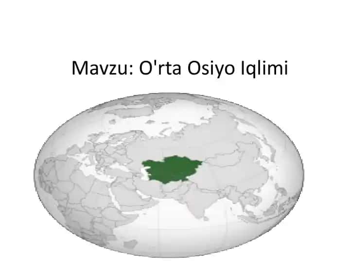 O'rta Osiyo Iqlimi 1