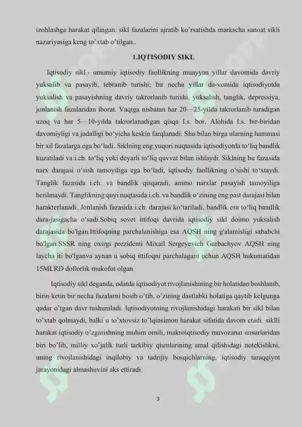 Iqtisodiyotning siklliligi ba Makoiqtisodiy barqarorlik 3