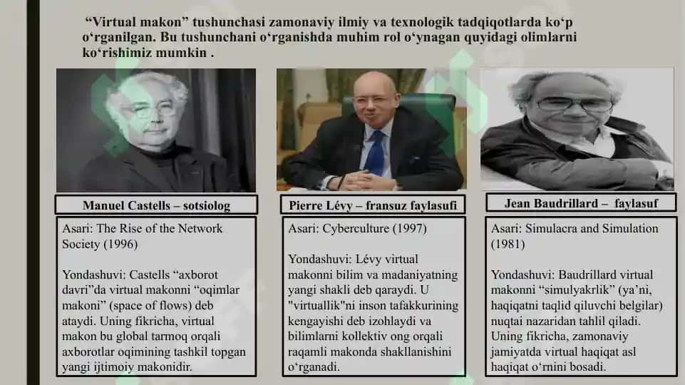 Virtual makon va uni inson hayotidagi o‘rni 4