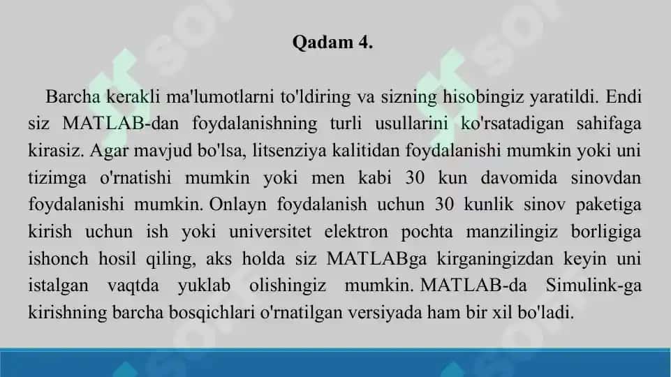 MATLAB dasturining simulink paketi. Taqdimot 20 bet. 7