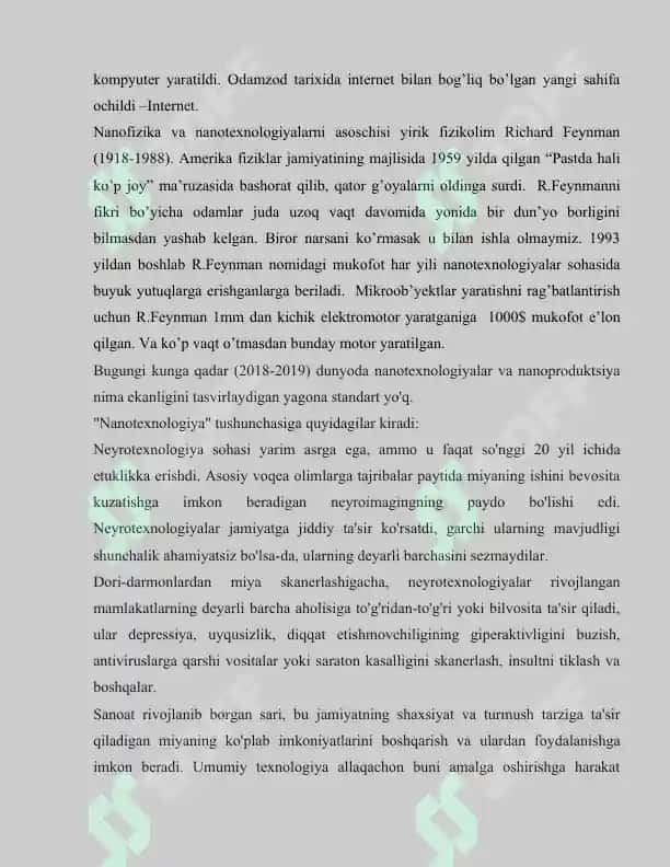 Nanoo’lchamli klasterlar va kristallar. Nanotexnologiya 3