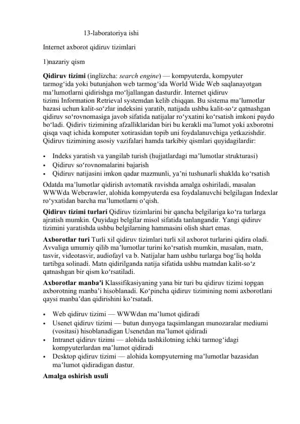Internet axborot qidiruv tizimlari 1