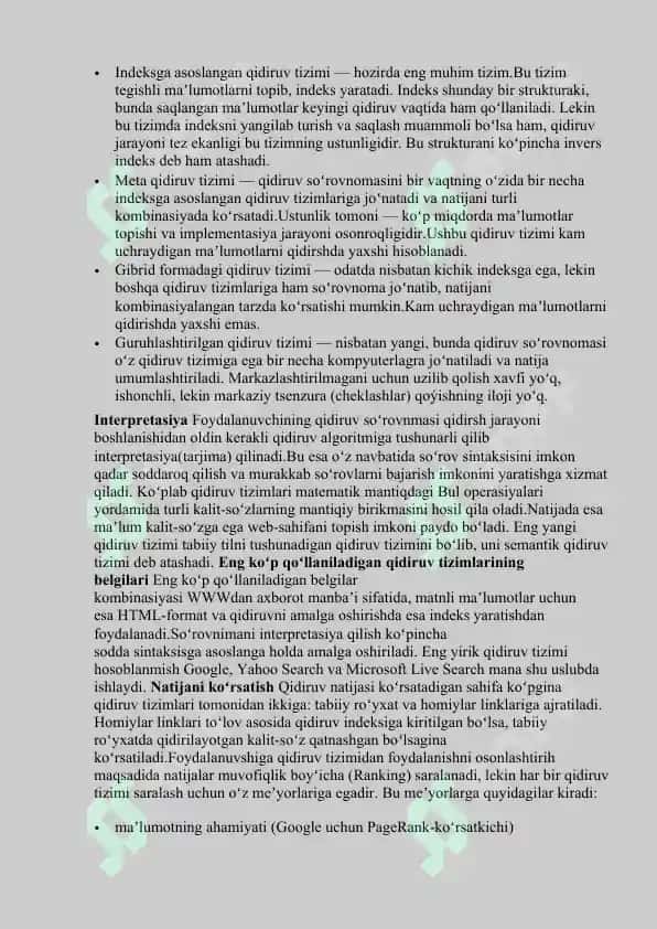 Internet axborot qidiruv tizimlari 2