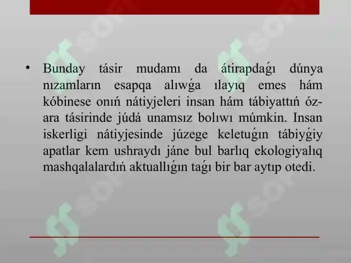 Insan ekologiyası 6