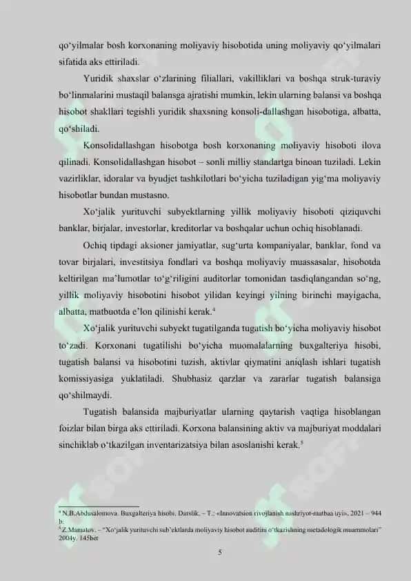 Moliyaviy hisobotni tuzish va uni taqdim qilish tartibi 5