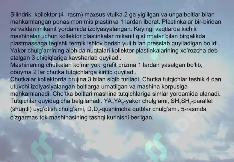 О‘zgarmas tok mashinasining generator rejimda ishlashi 6