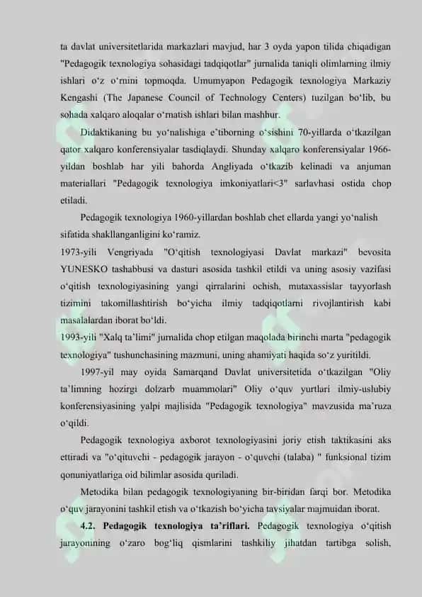 Maxsus fanlarni o‘qitishda pedagogik va axborot texnologiyalari 4
