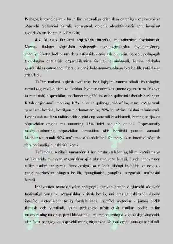 Maxsus fanlarni o‘qitishda pedagogik va axborot texnologiyalari 6