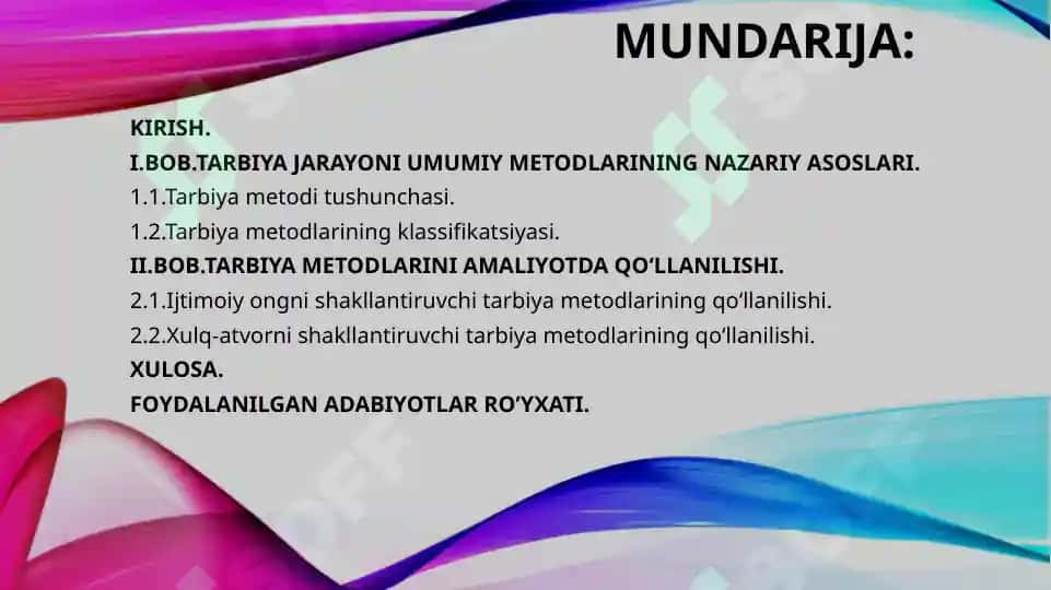 Tarbiyaning Umumiy Metodlari 2