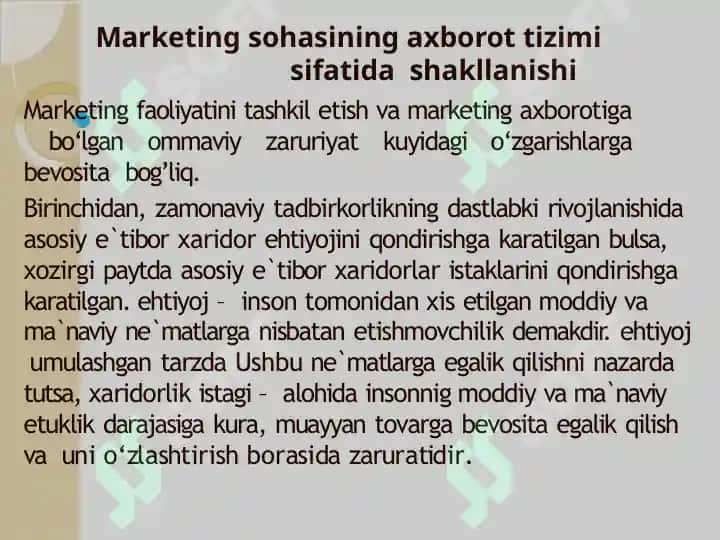 Marketing axborot tizimi 7
