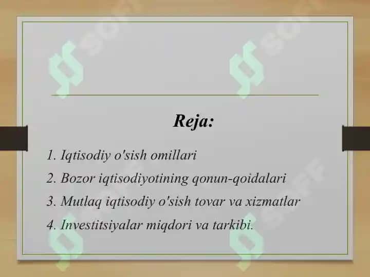 Iqtisodiy o'sish 2