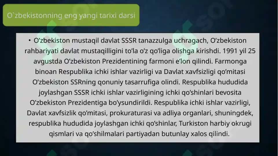 O`zbekistonning o`ziga xos istiqlol va taraqqiyot yo`li 3