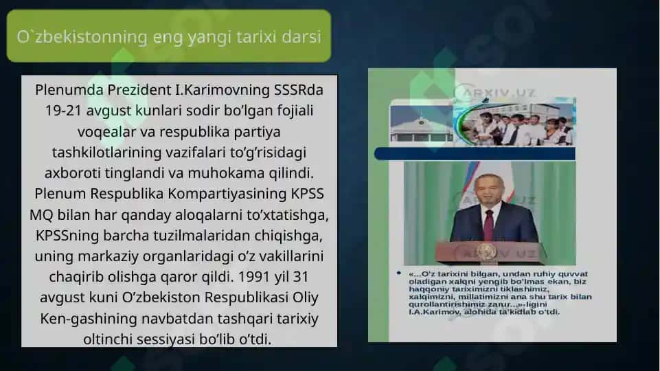 O`zbekistonning o`ziga xos istiqlol va taraqqiyot yo`li 5