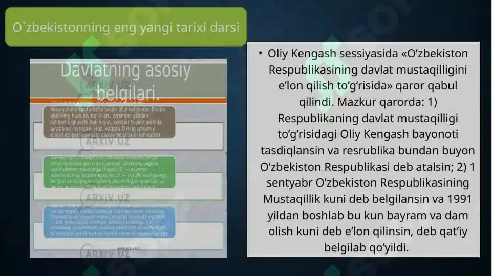 O`zbekistonning o`ziga xos istiqlol va taraqqiyot yo`li 7