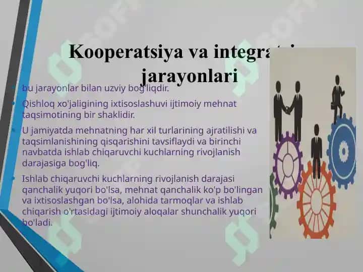 Kooperatsiya va agrosanoat integratsiyasining asosiy tamoyillari va xususiyatlari 4
