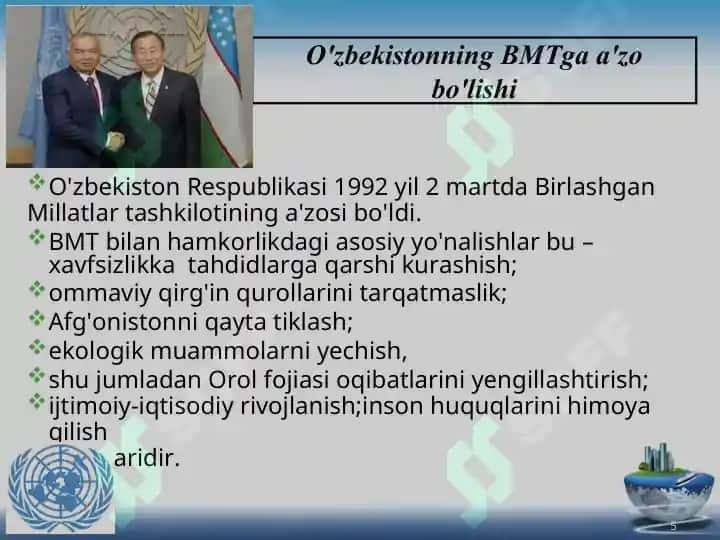 O’zbekiston va  jahon hamjamiyati 5