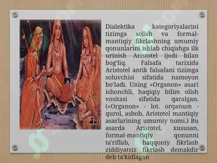 Ontologik va munosabatdosh kategoriyalarning uyg'unligi 4
