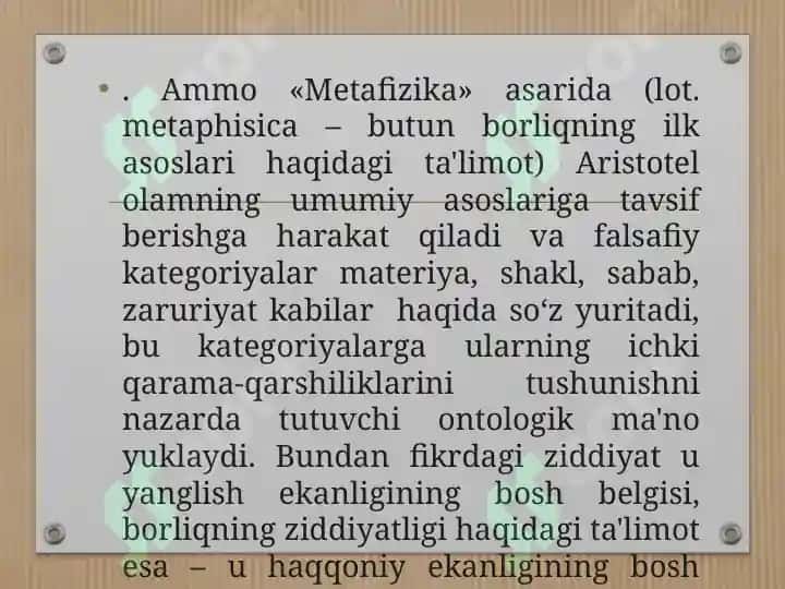 Ontologik va munosabatdosh kategoriyalarning uyg'unligi 5