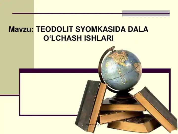 TEODOLIT SYOMKASIDA DALA  O‘LCHASH ISHLARI 1