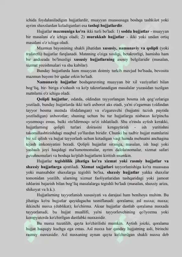 Sohaviy xizmat yozishmalari 8