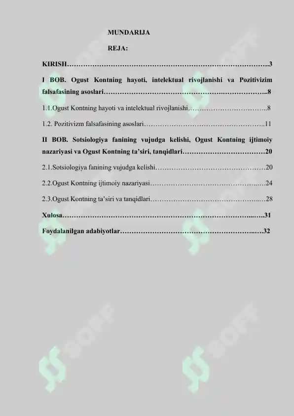 Ogust Kont va Pozitivistik sotsiologiyaning vujudga kelishi 2