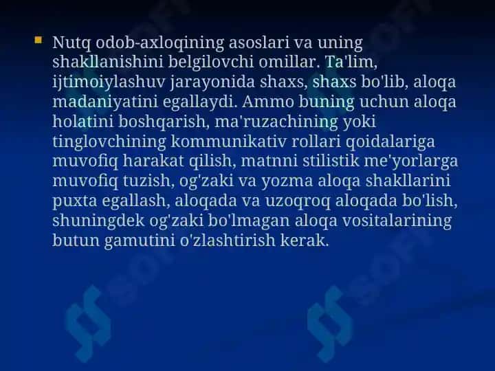 Kasbiy nutq odobi. Sohaga oid (pedagogik) nutqning o‘ziga xosligi 8