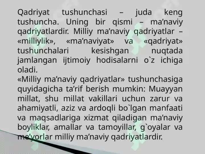 Oilada milliy qadryatning ajralmas qismi 2