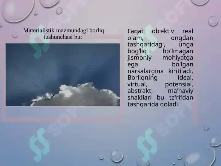 Borliq (ontologiya) va rivojlanish falsafasi 8