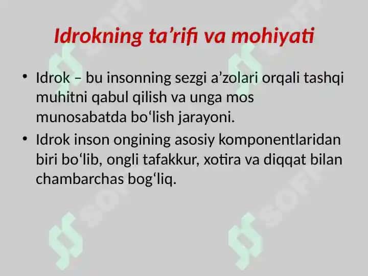 IDROK JARAYONI BUZILISHLARI 3