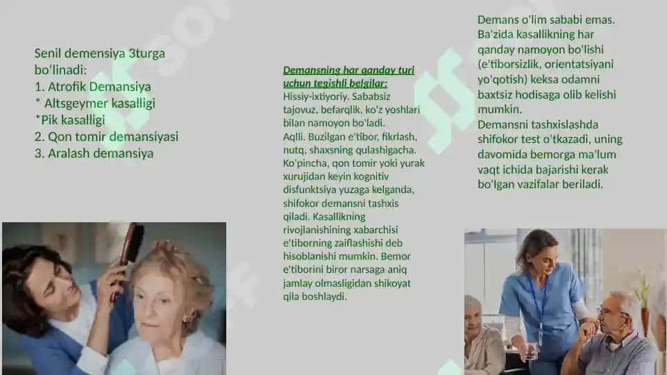 Senil demensiya zamonaviy muammo sifatida 2